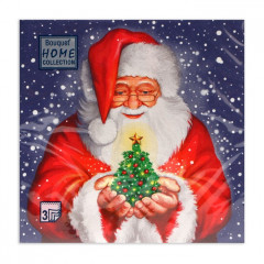 Набор салфеток бумажных «Дед Мороз и новогодняя ель» - Фото 2