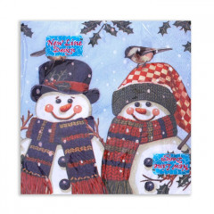 Набор салфеток бумажных «Снеговички» - Фото 1