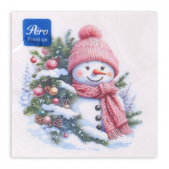 Набор салфеток бумажных «Милый снеговик» - Фото 1