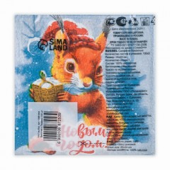 Набор салфеток бумажных «Белочка и подарок» - Фото 2