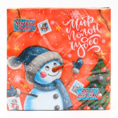 Набор салфеток бумажных «Весёлый снеговик» - Фото 1