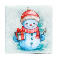 Набор салфеток бумажных «Снеговичок» - Фото 1
