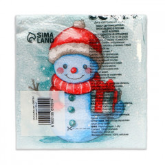 Набор салфеток бумажных «Снеговичок» - Фото 3