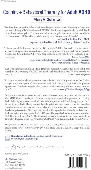 Cognitive-Behavioral Therapy for Adult ADHD: Targeting Executive Dysfunction