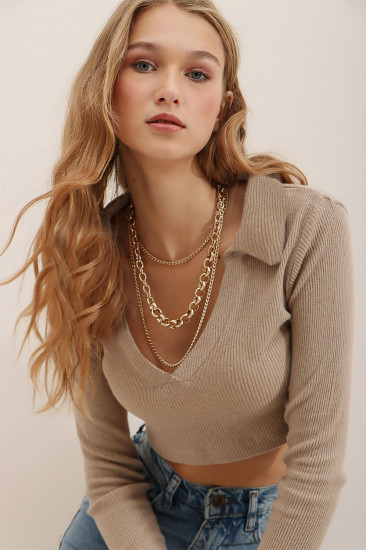 Блузка-поло женская