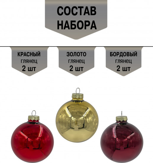 Набор шаров ёлочных