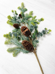 Изделие декоративное «Ветка еловая с шишками» - Фото 1