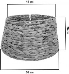 Корзина для ёлки плетеная разборная с белой полосой - Фото 3