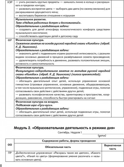 Календарное планирование образовательной деятельности в соответствии с ФОП ДО. Вторая младшая группа
