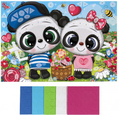 Геометрическая мозаика «Панды» - Фото 1