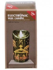 Свеча декоративная с подсветкой «Золотой снеговик» - Фото 2