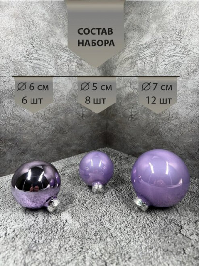 Набор шаров ёлочных