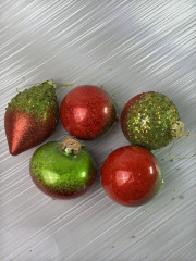 Набор елочных игрушек «Яблоки на снегу» - Фото 1