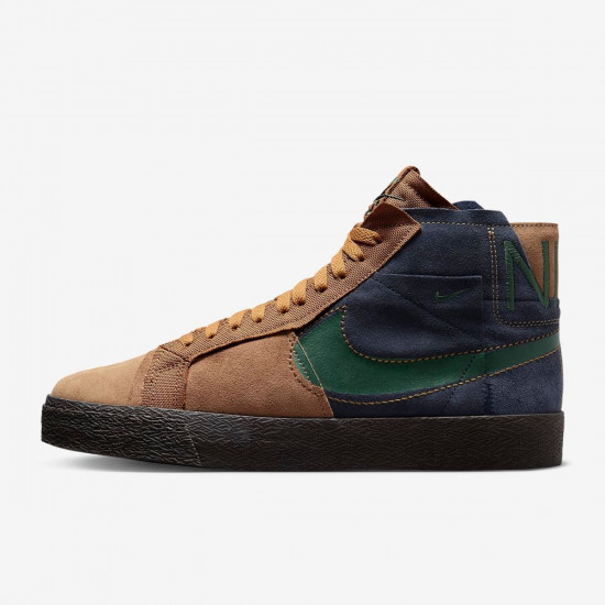 Кроссовки мужские Zoom Blazer Premium SB Mid Legend Dark Brown Obsidian