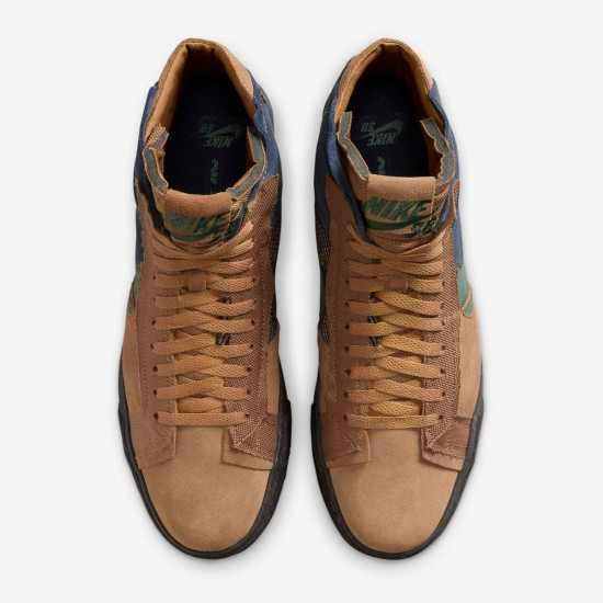 Кроссовки мужские Zoom Blazer Premium SB Mid Legend Dark Brown Obsidian