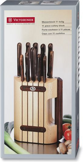 Набор кухонных ножей с подставкой Wood Cutlery Block