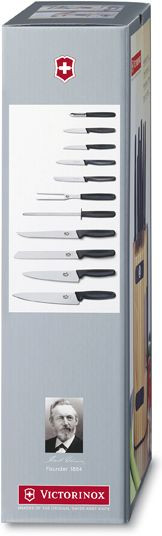 Набор кухонных ножей с подставкой Wood Cutlery Block