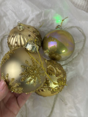Набор елочных игрушек «Золотой шар» - Фото 1