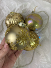 Набор елочных игрушек «Золотой шар» - Фото 5