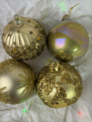 Набор елочных игрушек «Золотой шар» - Фото 9