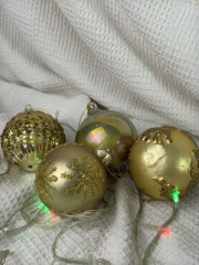 Набор елочных игрушек «Золотой шар» - Фото 11