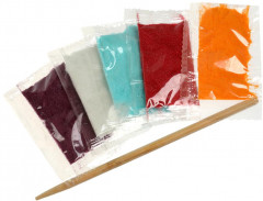 Аппликация из песка с неоновым эффектом «Синий Трактор» - Фото 2