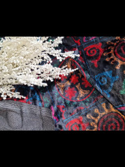 Ткань «Велюр Этно», плотность 200 гр, отрез 1 метр - Фото 3