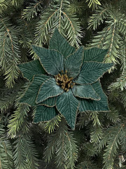 Цветок декоративный на клипсе «Пуансеттия» - Фото 1