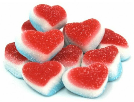 Мармелад жевательный сердечки трехцветные «Blue Triple Hearts»