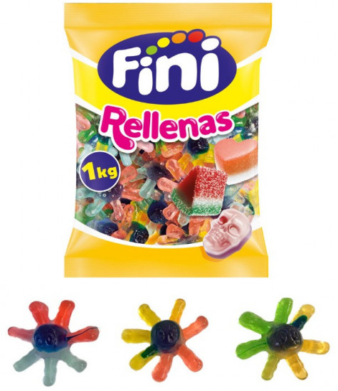 Мармелад жевательный «Pulpo Pintalenguas Rellenas. Пектиновые 3Д осьминоги»
