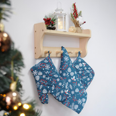 Полотенце декоративное «Шишки синий» - Фото 1