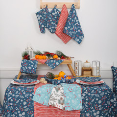 Полотенце декоративное «Шишки синий» - Фото 2