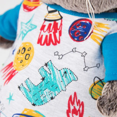 Мягкая игрушка «Басик в футболке космос и в шапочке» - Фото 2