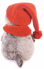 Мягкая игрушка «Басик в вязаной шапке и шарфе» - Фото 1