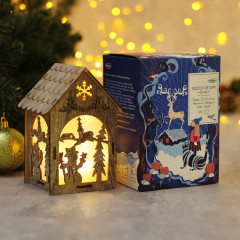 Подвеска световая «Домик со снеговиком» - Фото 3