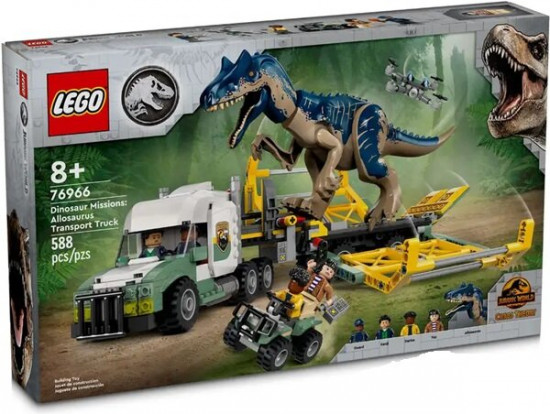Конструктор LEGO® 76966 Истории динозавров: перевозка аллозавра