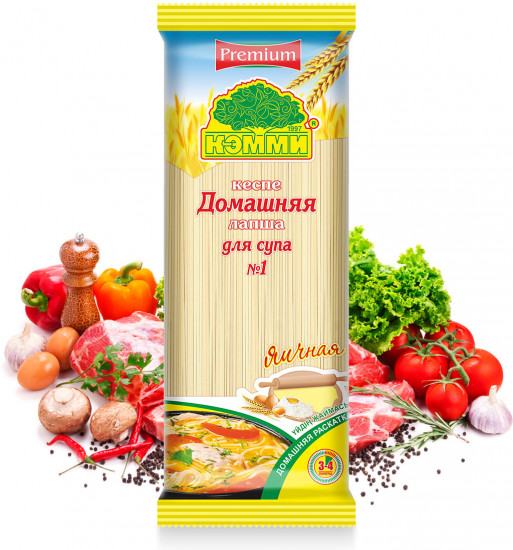 Лапша яичная длинная «Домашняя №1»