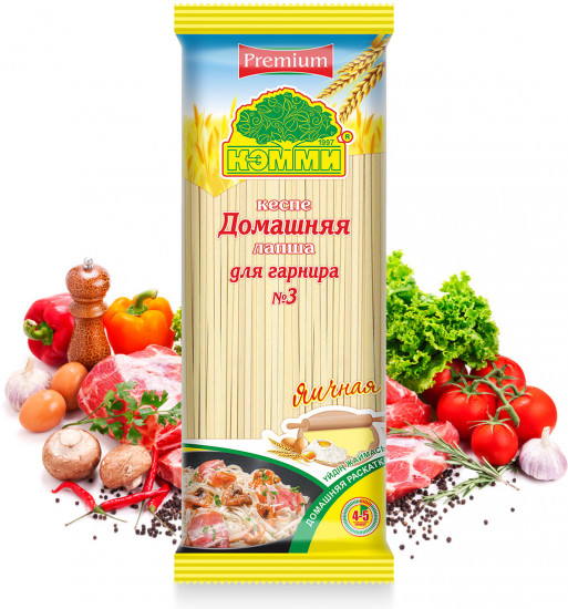 Лапша яичная длинная «Домашняя №3»