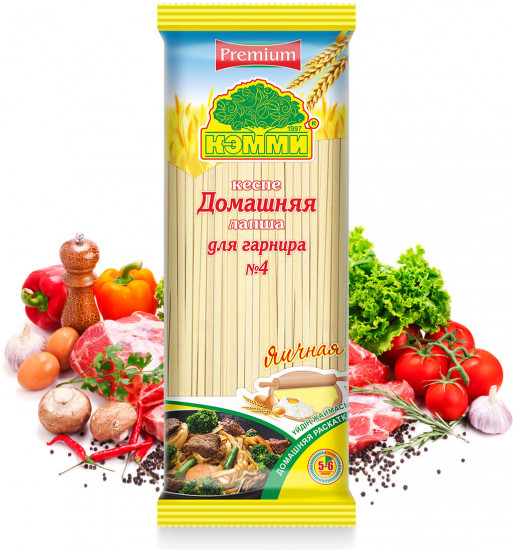 Лапша яичная длинная «Домашняя №4»