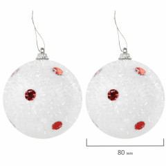 Набор шаров ёлочных «Red and White» - Фото 8