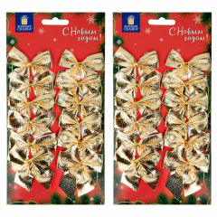 Набор украшений ёлочных «Бантики» - Фото 1