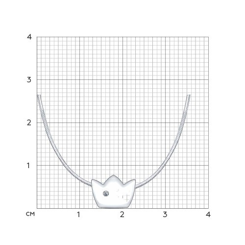 Колье из серебра с бриллиантом «Достоинство»