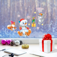 Наклейка-голография интерьерная «Весёлый Новый год» - Фото 1