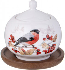 Сахарница на деревянной подставке «Лесная сказка» - Фото 1