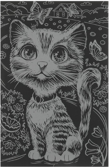 Гравюра «Кошечка»