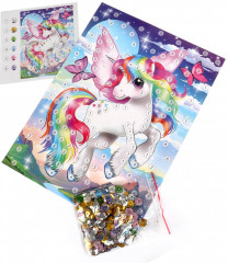 Аппликация из пайеток «Единорог» - Фото 1