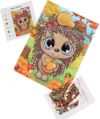 Аппликация из пайеток «Ежик» - Фото 1