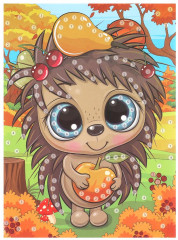 Аппликация из пайеток «Ежик» - Фото 3