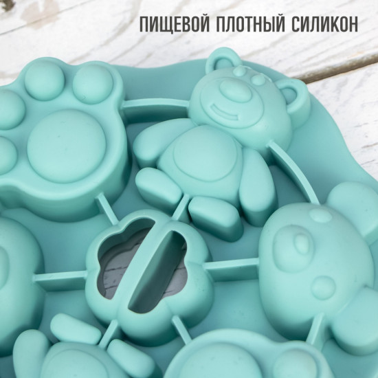 Форма силиконовая для льда и кондитерских изделий «Мишки»