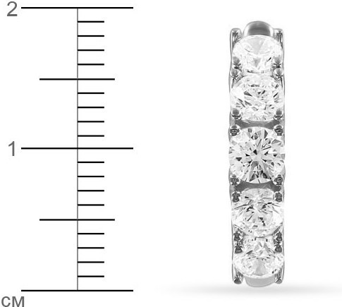 Серьги из серебра с цирконом